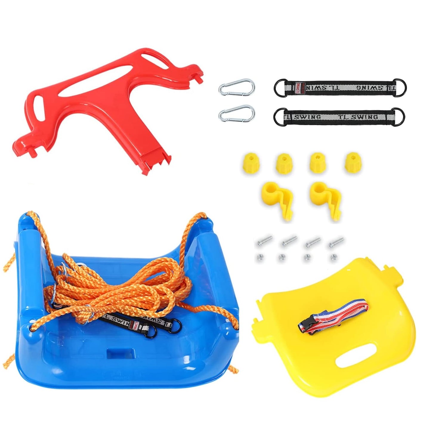 Swing 3 in 1 Seat Hanging Swing Set for Playground Swing Set Full Bucket