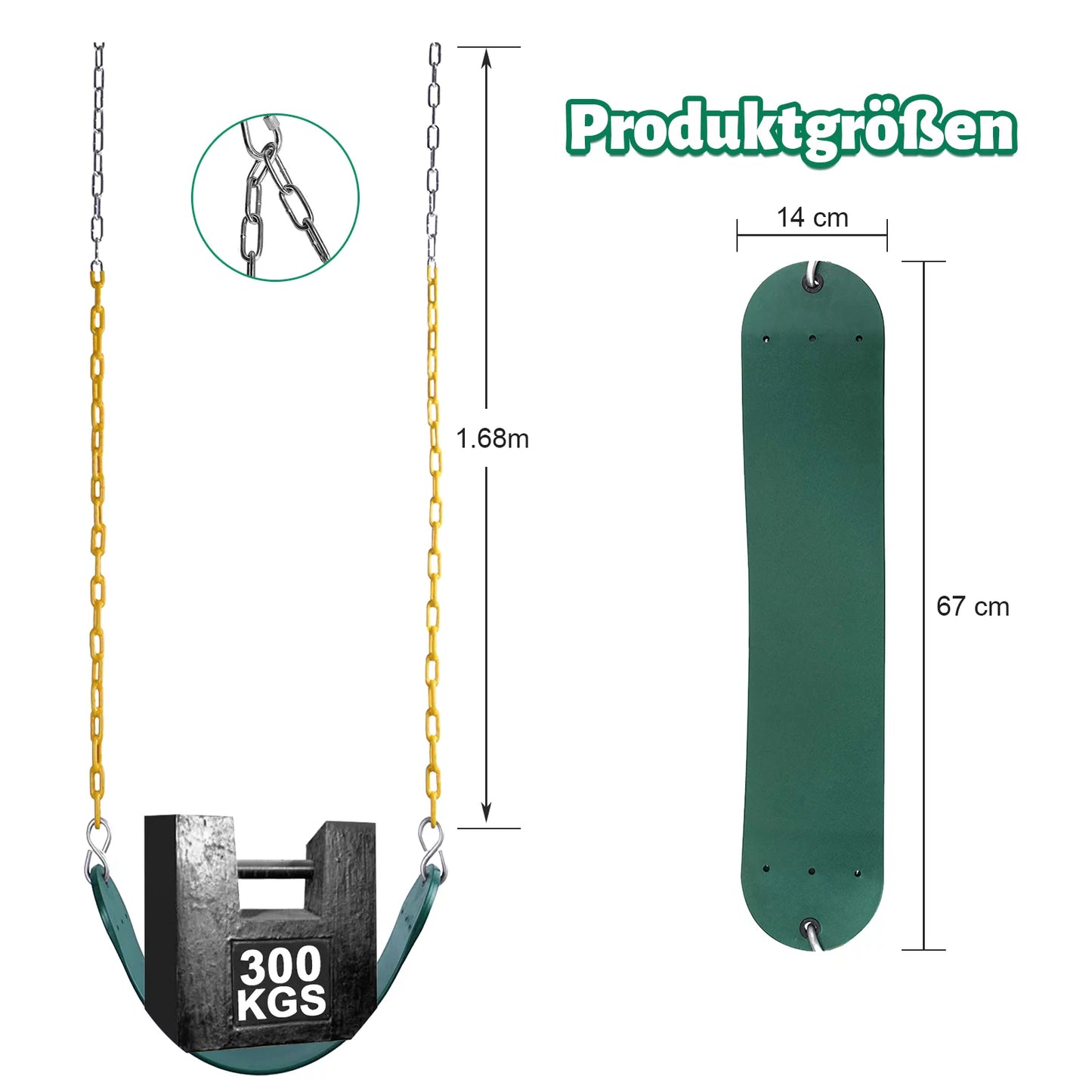 Celawork 2-Pack Kids Swing Set, Green Heavy Duty Swing Seat+ Red Climbing Ropes Tree Swing with Platforms, Playground and Backyard Swing Set Accessories with Strap and Snap Hook