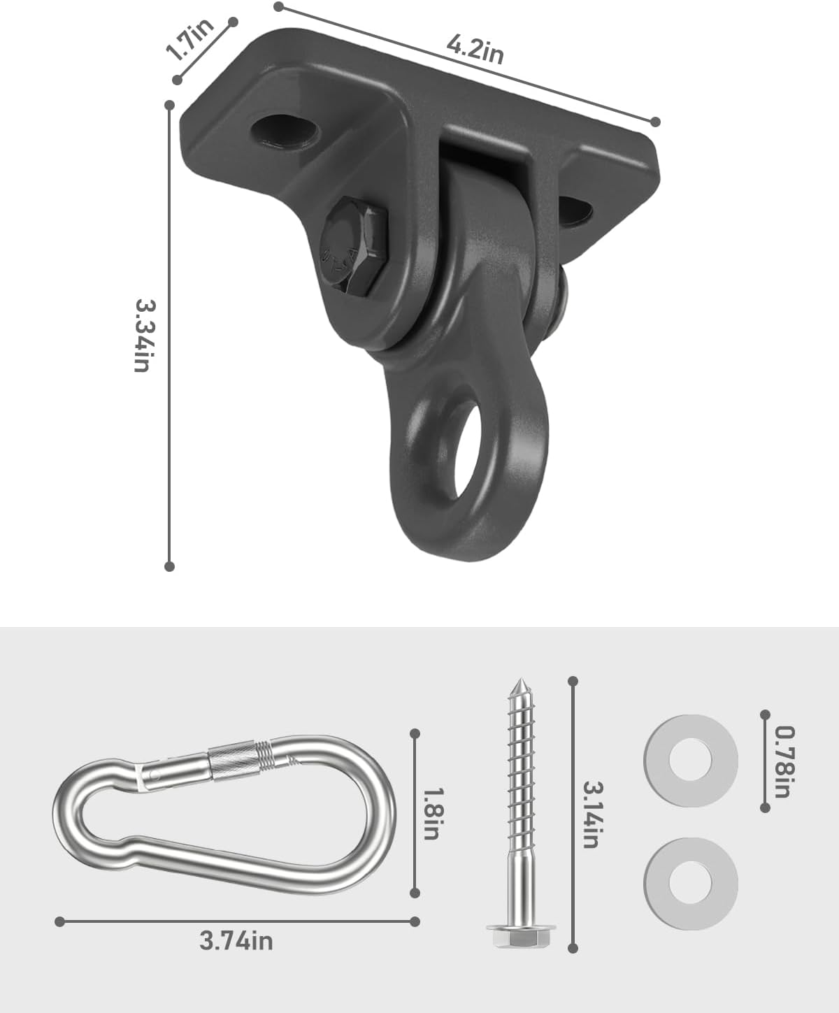 Celawork Heavy Duty Swing Hangers for Wooden Sets, Black