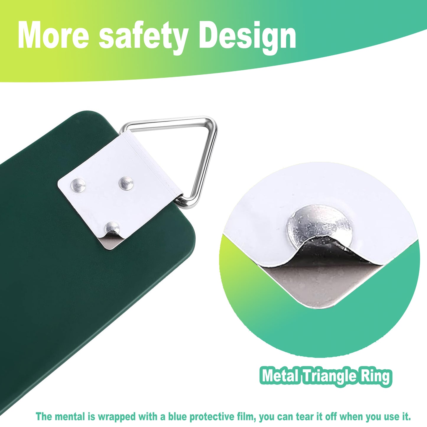 Celawork Heavy Duty Swing Seat, Outdoor Child Board U-Swing, for Children and Adults, Green