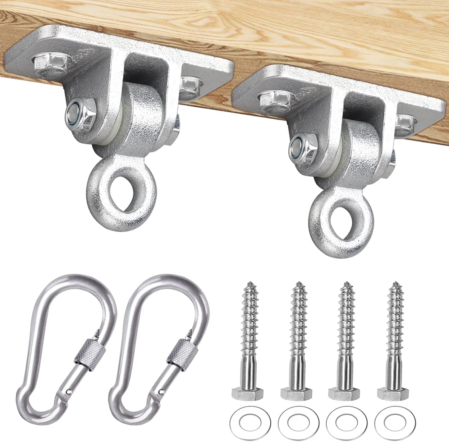 Celawork Heavy Duty Swing Hangers for Wooden Sets, White