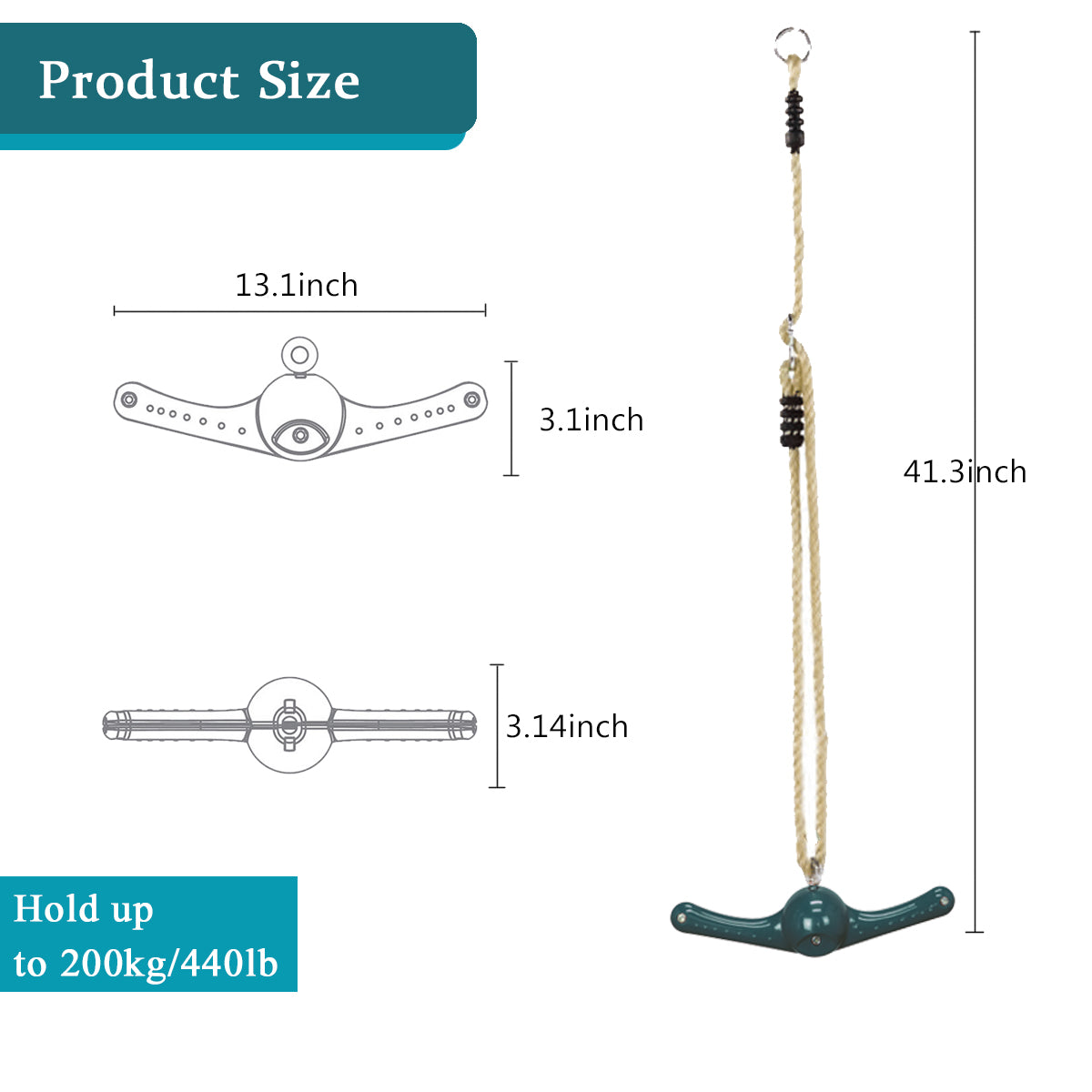 Celawork Ninja-Twister Swing Spins Set, Slackline Attachment, 360¡ã Handle Twists, Spins, and Flips for Ultimate Ninja Adventure, Toys for Playground Backyard